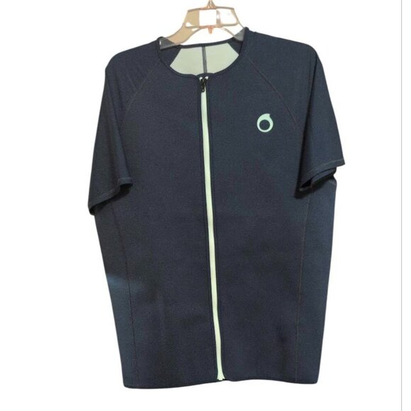 Subea Wetsuit 1.5mm Top Men's 2XL Dark Blue Zipped Short Sleeve Snorkelling Swim - Picture 1 of 6